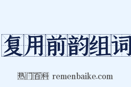 复用前韵组词是什么意思的图片